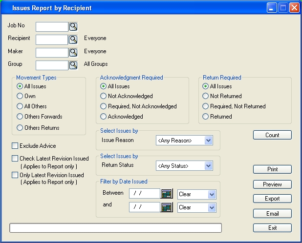 Issues Report Definition
